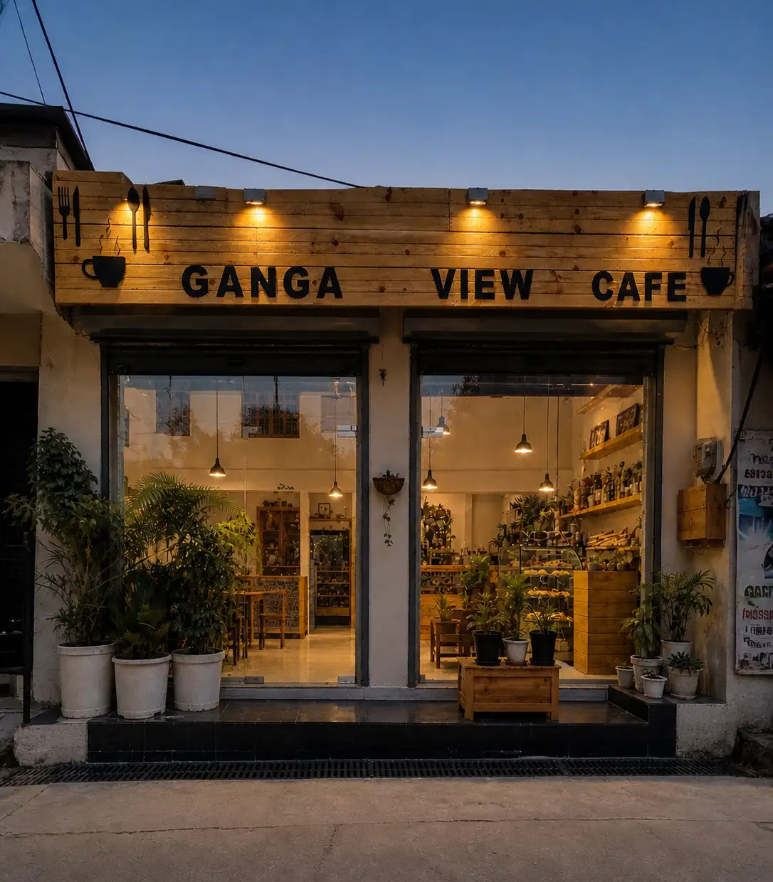 Ganga View Cafe Rishikesh - Riverside dining with Ganges view